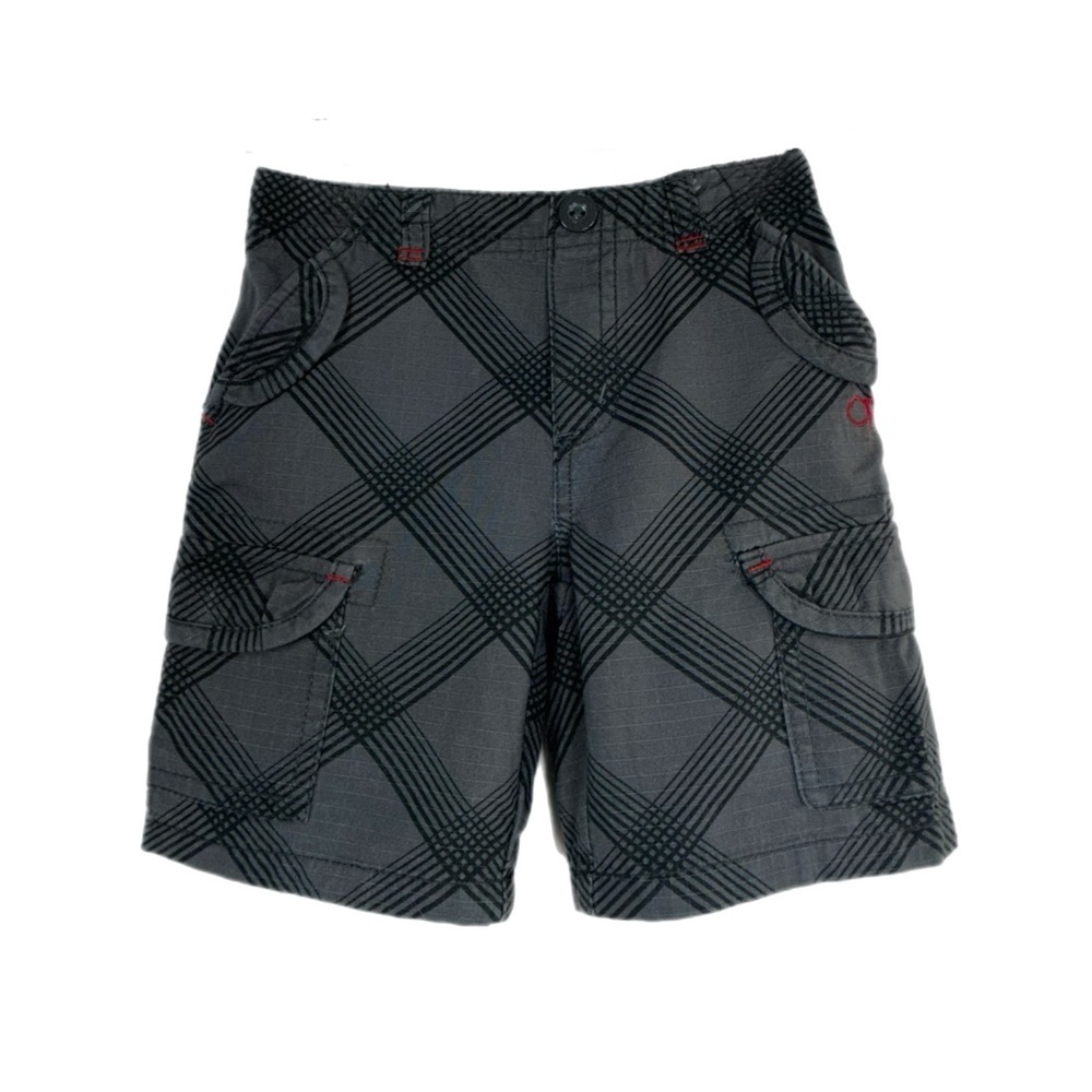 OP Boys Gray Cross Striped Elastic Pull On Cargo Short
Sz 24M
